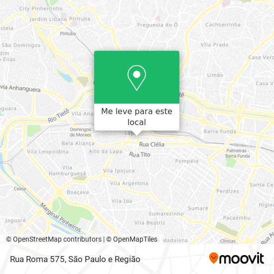 Rua Roma 575 mapa