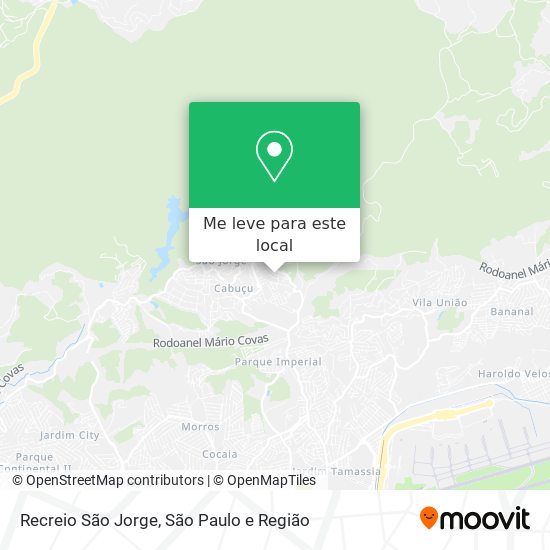 Recreio São Jorge mapa