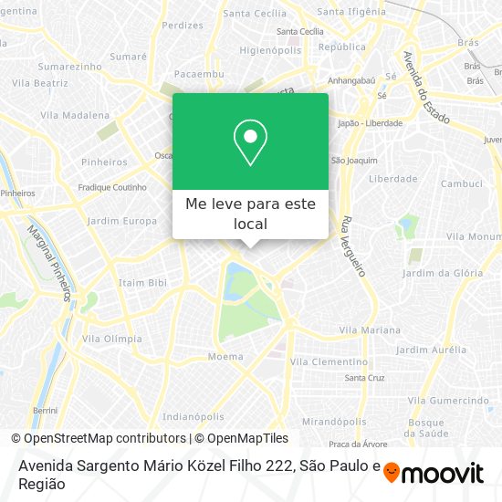 Avenida Sargento Mário Közel Filho 222 mapa