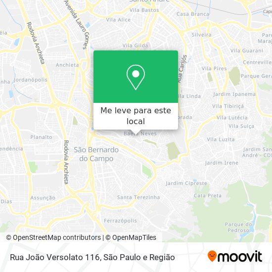Rua João Versolato 116 mapa