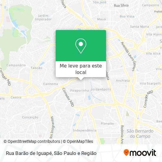 Rua Barão de Iguapé mapa