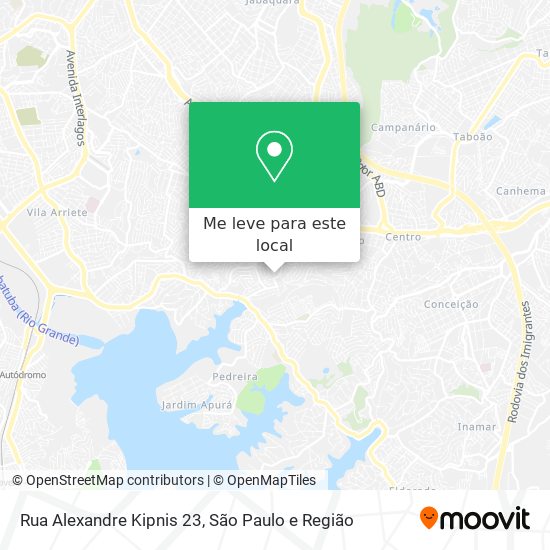 Rua Alexandre Kipnis 23 mapa