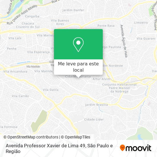 Avenida Professor Xavier de Lima 49 mapa