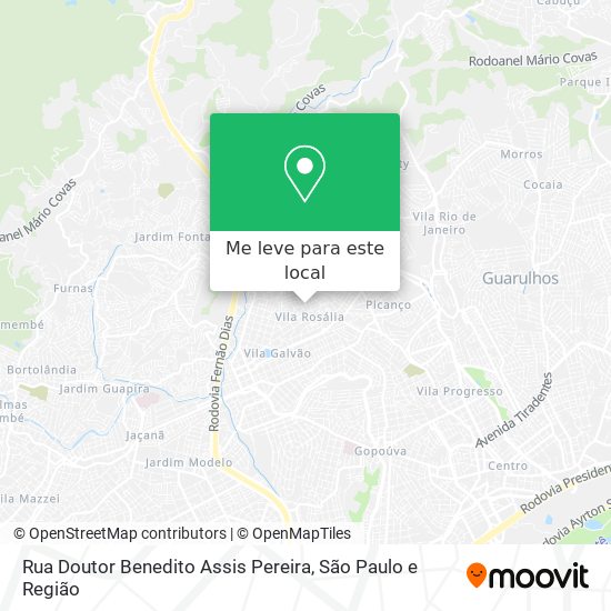 Rua Doutor Benedito Assis Pereira mapa
