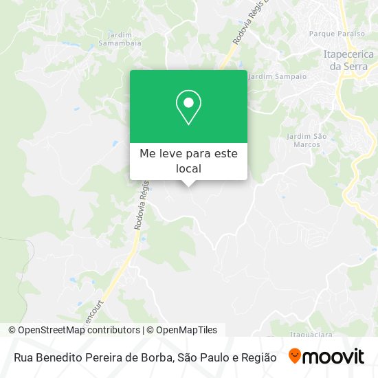 Rua Benedito Pereira de Borba mapa