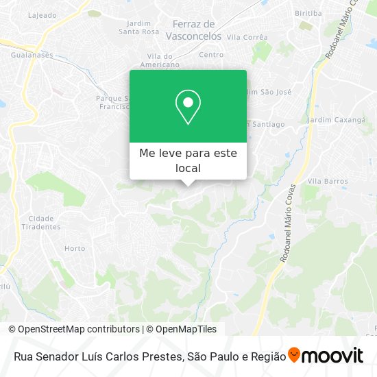 Rua Senador Luís Carlos Prestes mapa
