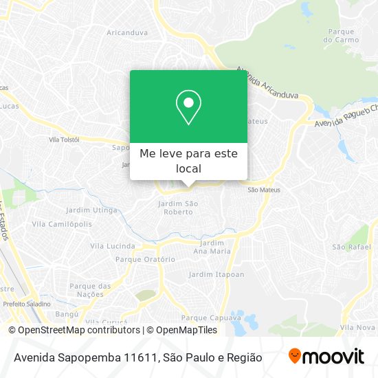 Avenida Sapopemba 11611 mapa