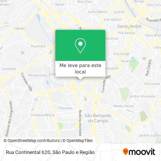 Rua Continental 620 mapa