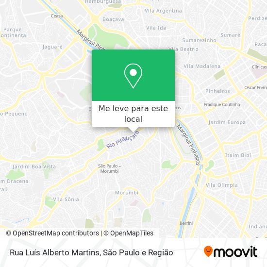 Rua Luís Alberto Martins mapa