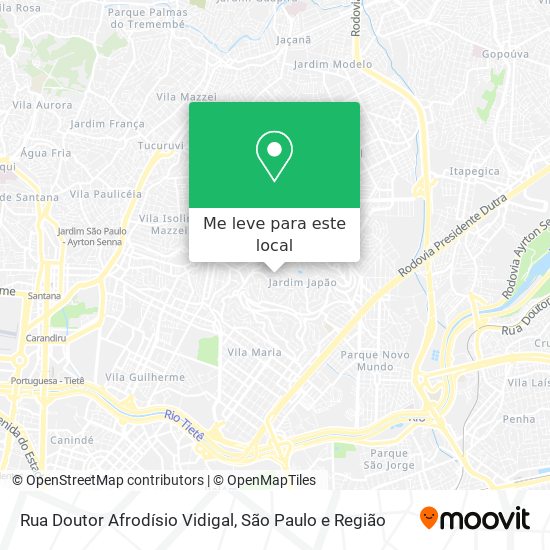 Rua Doutor Afrodísio Vidigal mapa