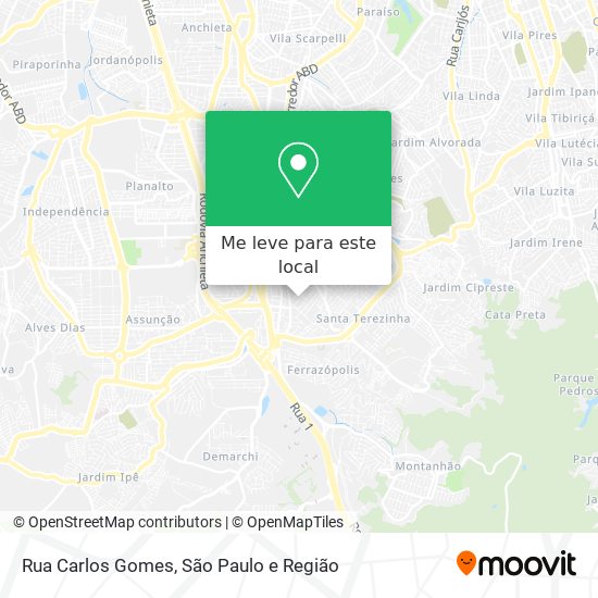 Rua Carlos Gomes mapa