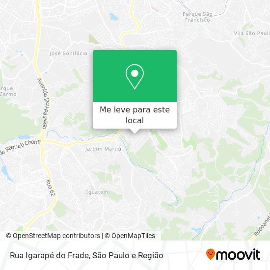 Rua Igarapé do Frade mapa