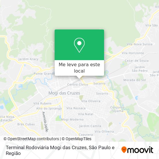 Terminal Rodoviária Mogi das Cruzes mapa