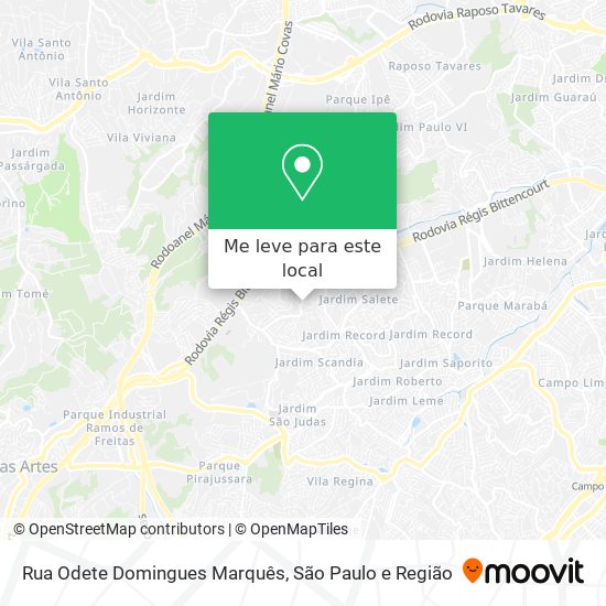 Rua Odete Domingues Marquês mapa