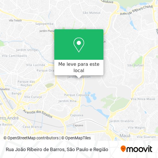 Rua João Ribeiro de Barros mapa