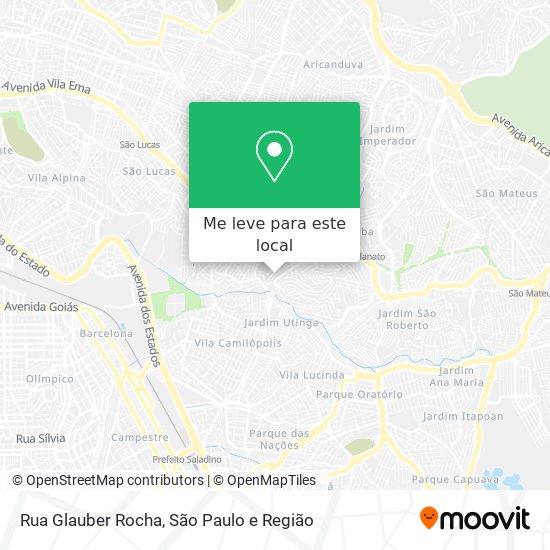 Rua Glauber Rocha mapa