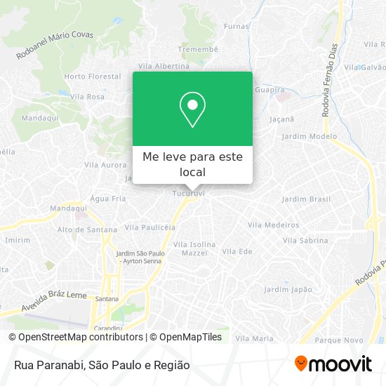 Rua Paranabi mapa