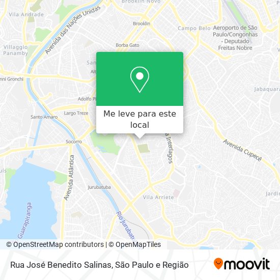 Rua José Benedito Salinas mapa