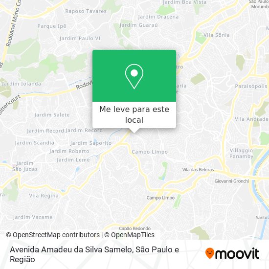 Avenida Amadeu da Silva Samelo mapa