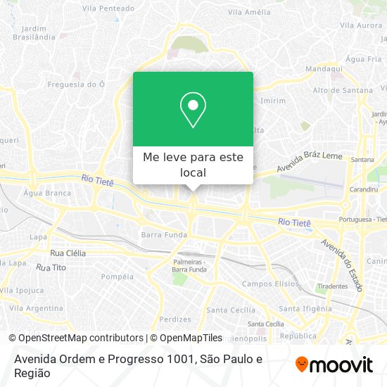 Avenida Ordem e Progresso 1001 mapa