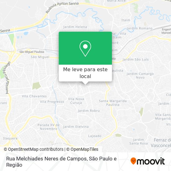 Rua Melchiades Neres de Campos mapa