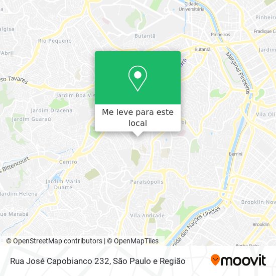 Rua José Capobianco 232 mapa