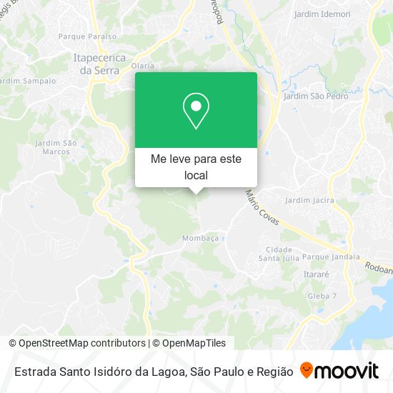 Estrada Santo Isidóro da Lagoa mapa