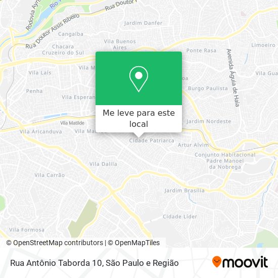 Rua Antônio Taborda 10 mapa