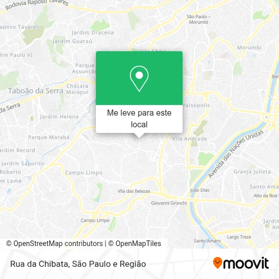 Rua da Chibata mapa
