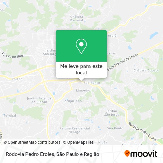 Rodovia Pedro Eroles mapa