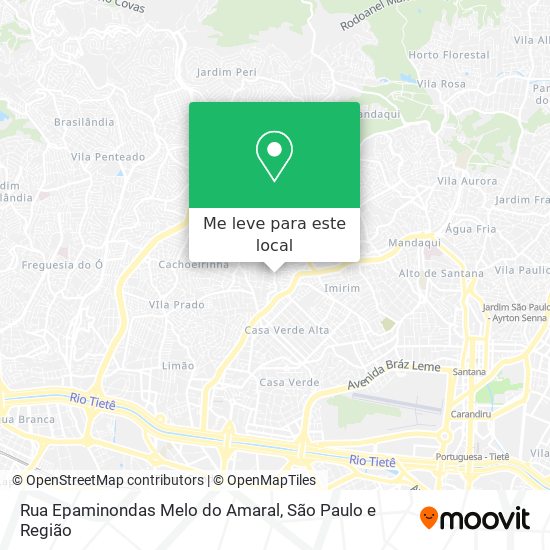 Rua Epaminondas Melo do Amaral mapa