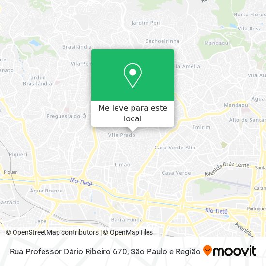 Rua Professor Dário Ribeiro 670 mapa