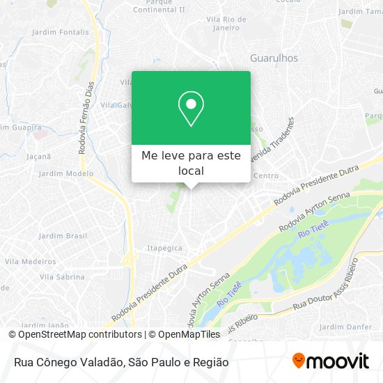 Rua Cônego Valadão mapa