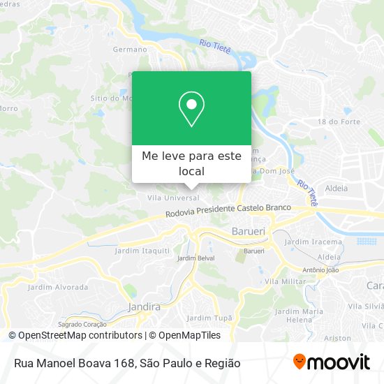 Rua Manoel Boava 168 mapa