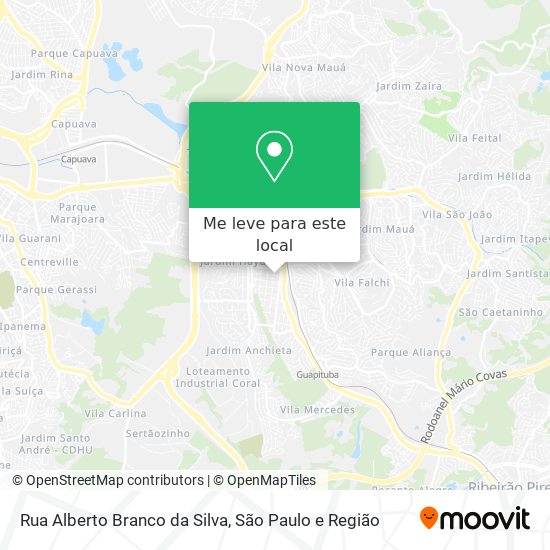 Rua Alberto Branco da Silva mapa