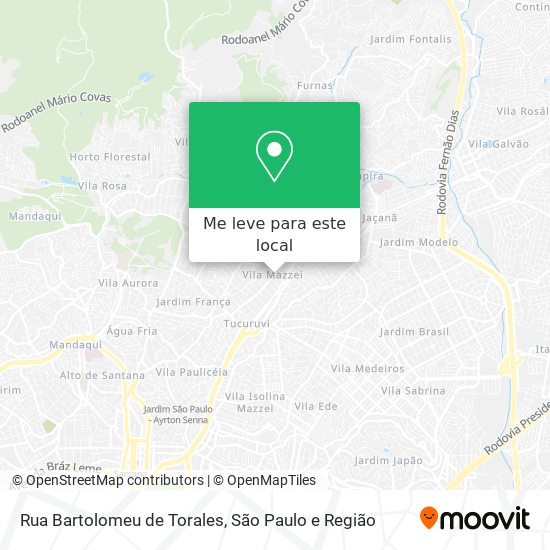 Rua Bartolomeu de Torales mapa