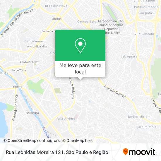 Rua Leônidas Moreira 121 mapa