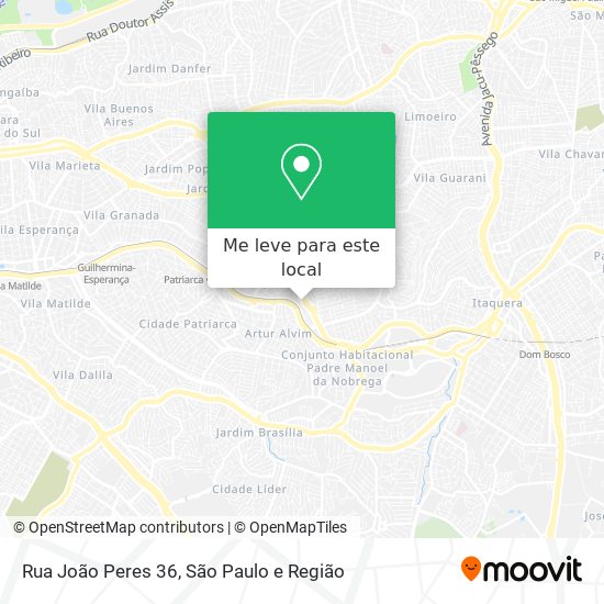 Rua João Peres 36 mapa