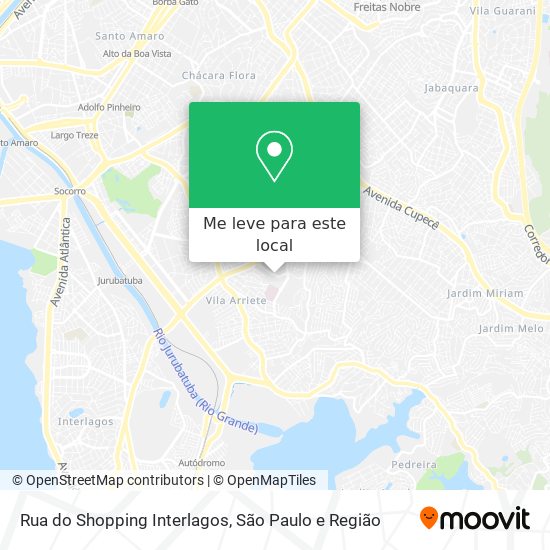 Rua do Shopping Interlagos mapa