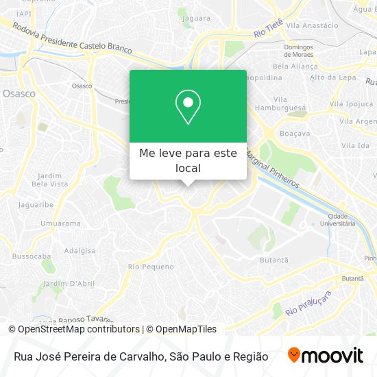 Rua José Pereira de Carvalho mapa