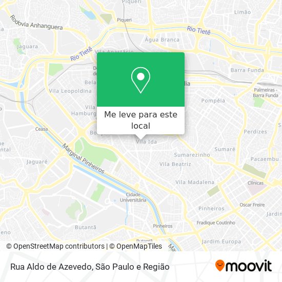 Rua Aldo de Azevedo mapa