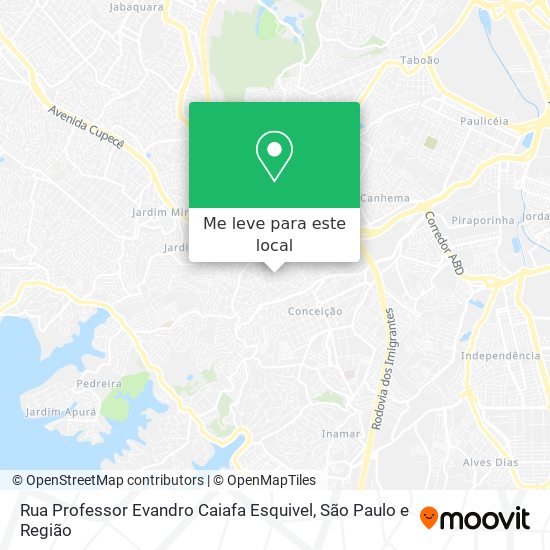 Rua Professor Evandro Caiafa Esquivel mapa