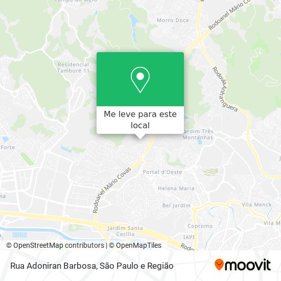 Rua Adoniran Barbosa mapa