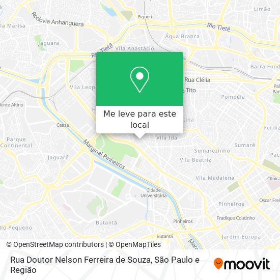 Rua Doutor Nelson Ferreira de Souza mapa
