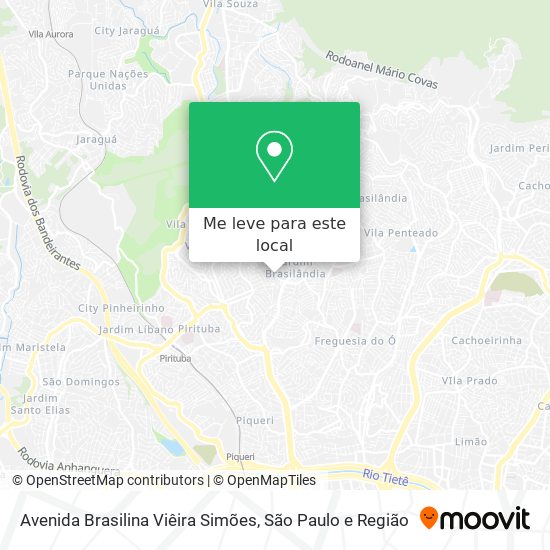 Avenida Brasilina Viêira Simões mapa