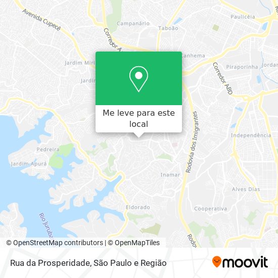 Rua da Prosperidade mapa