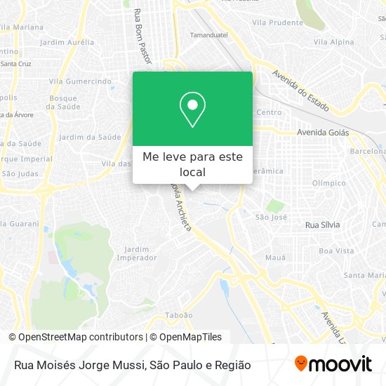 Rua Moisés Jorge Mussi mapa