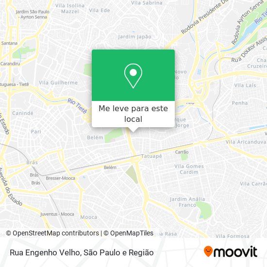 Rua Engenho Velho mapa