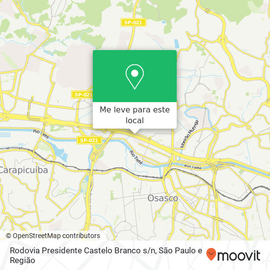 Rodovia Presidente Castelo Branco s / n mapa