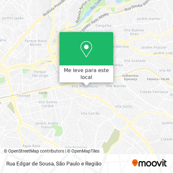 Rua Edgar de Sousa mapa